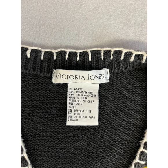 Womens SMALL Christmas Vest With Snowmen ugly granny snow Victoria Jones - Picture 4 of 4